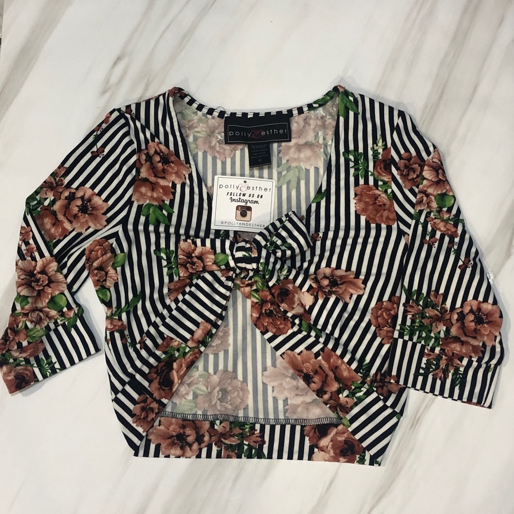 Floral chop top